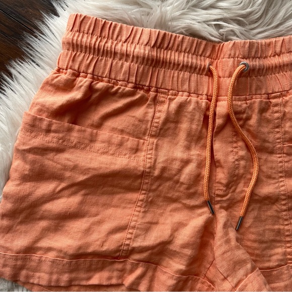 Athleta Cabo Linen 4” Shorts in Cactus Peach - Picture 4 of 8